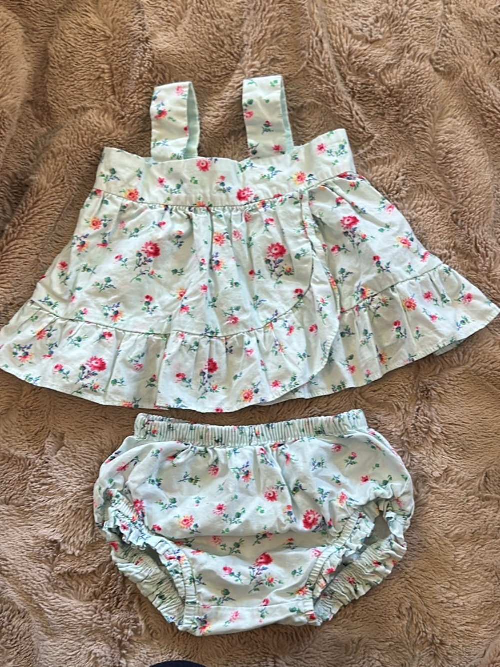 GAP Mint Floral Sundress with Matching Bloomers
